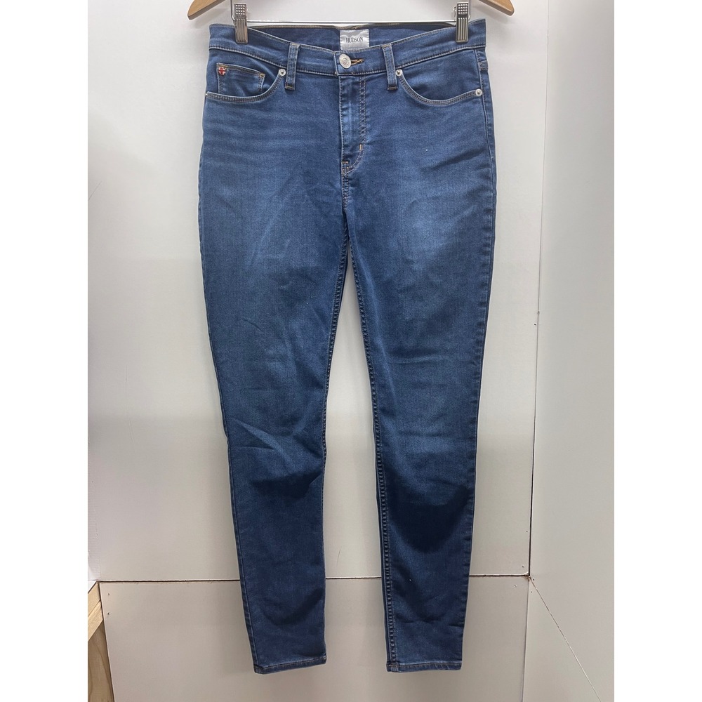Hudson Natalie Midrise Skinny Jeans Blue Denim Size 27 Medium Wash Slim Fit